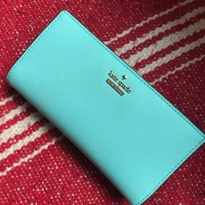 Kate Spade light turquoise/blue wallet